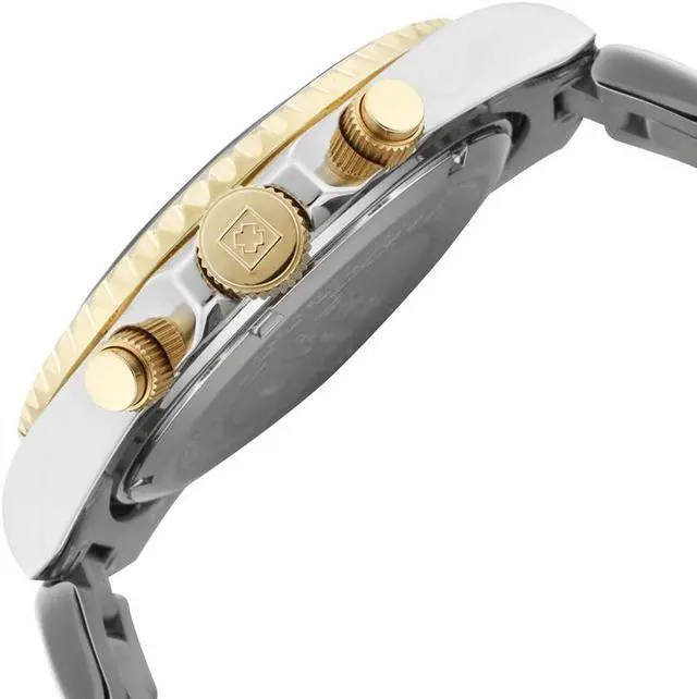 Alt view image 7 of 17 - Invicta 1772 Men's Pro Diver Two Tone Black Dial Coin Edge Bezel Chronograph Wat