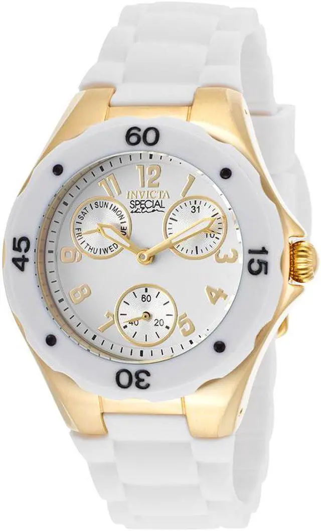 Alt view image 5 of 17 - Invicta 18796 Women's Chronograph White Polyurethane Flame Fusion Watch