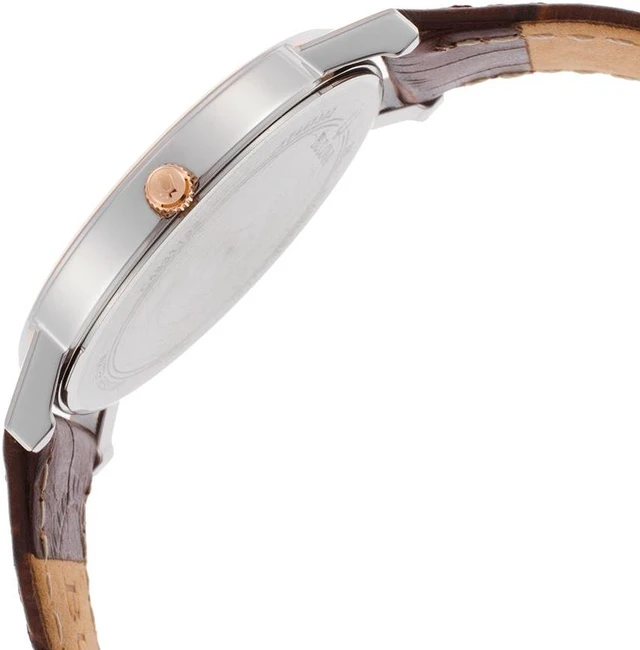 Alt view image 15 of 20 - Bulova Mens Two-Tone Rose Gold Brown Leather Band Quartz Watch 98H51