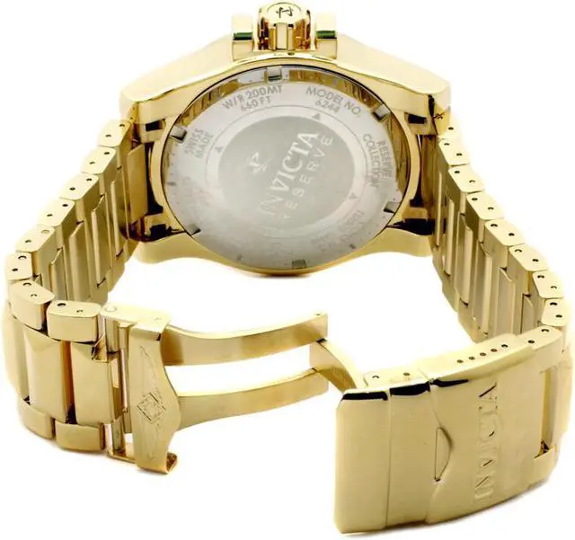 Alt view image 2 of 14 - Men's Excursion Reserve 18K Gold Plated SS Silver-Tone Dial
