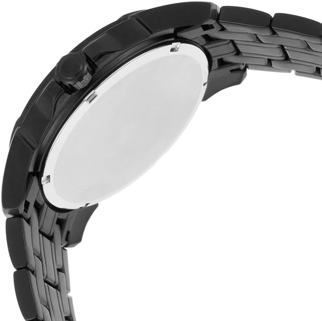 Alt view image 4 of 12 - Bulova Mens Day/Date Black ION Finish Bracelet Dress Quartz Watch 98C121