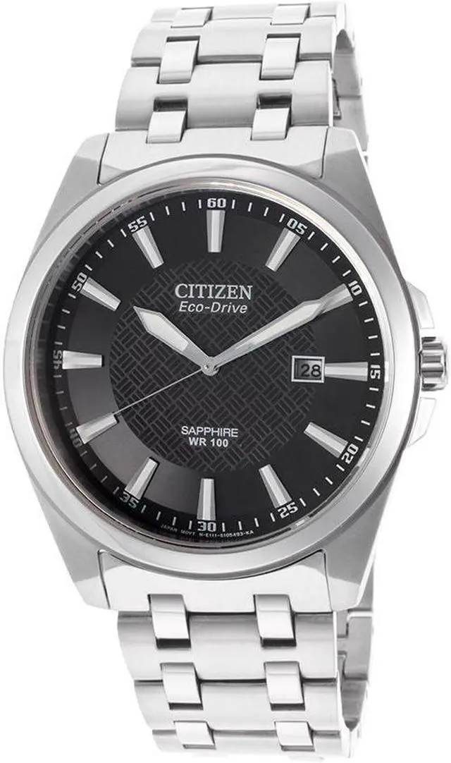 Alt view image 5 of 20 - Citizen Eco-Drive WR100 Sapphire Glass Black Dial Men's watch #BM7100-59E