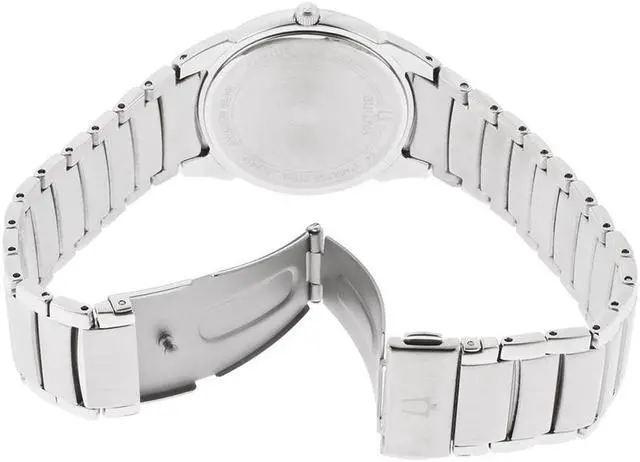Alt view image 12 of 20 - Bulova Steel Bracelet Date Window Black Dial Men's watch #96B149