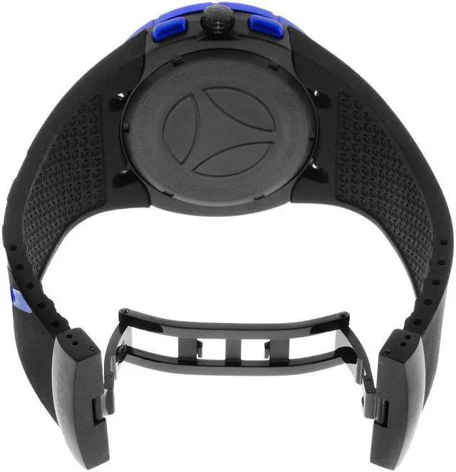 Alt view image 2 of 6 - Momo Design Md1113bk-21 Men's Highway Chronograph Black And Blue Silicone Carbon Fiber Dial Watch