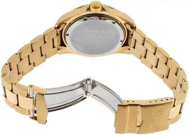 Alt view image 2 of 12 - Men's Pro Diver 18K Gold Plated Stainless Steel Champagne Dial