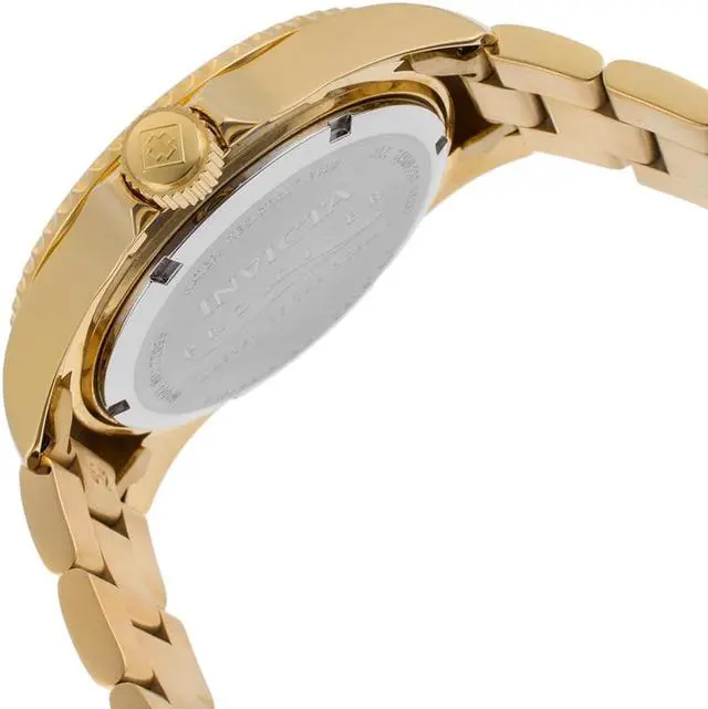 Alt view image 3 of 12 - Men's Pro Diver 18K Gold Plated Stainless Steel Champagne Dial