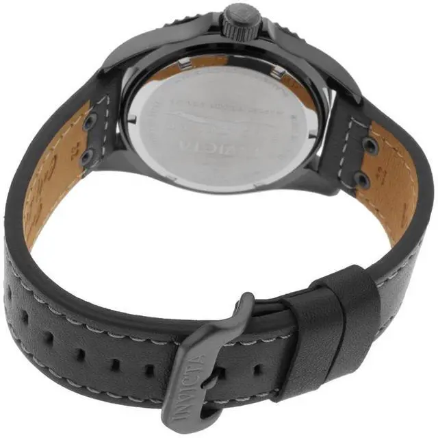Main image of Invicta 22077 Men's Pro Diver Grey Genuine Calf Leather Gunmetal Dial Gunmetal Ip Ss Watch