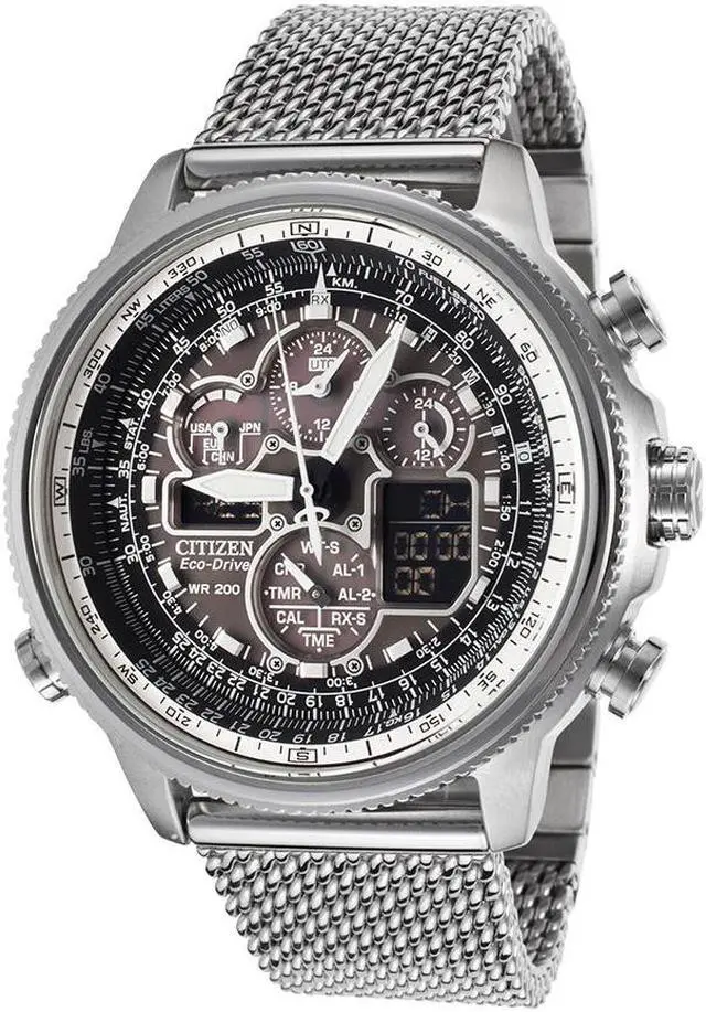 Alt view image 6 of 20 - Citizen Eco-Drive Navihawk A-T Mens Digital Chrono Watch JY8030-83E