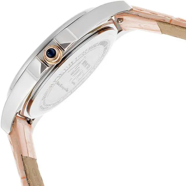 Alt view image 3 of 14 - Invicta 12544 Women's Diamond Angel Pink Genuine Leather White And White Mop Dial Ss Watch