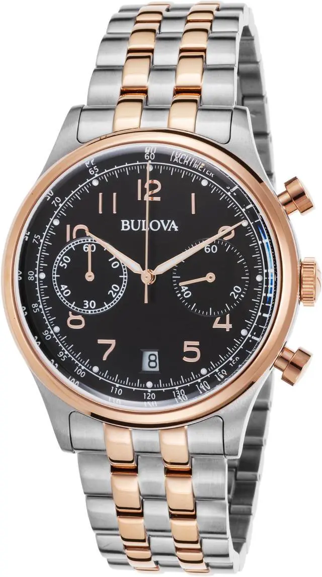 Alt view image 2 of 15 - citizen 98B248 Mens Silver & Rose Gold Finish Chronograph Watch