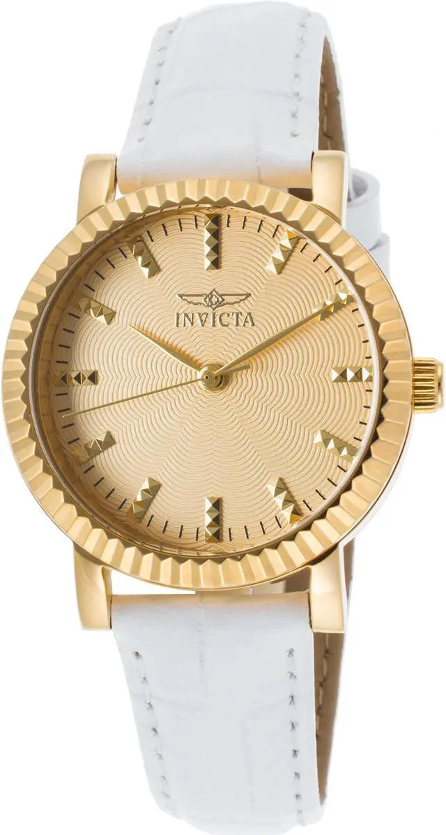 Alt view image 3 of 6 - Invicta Women's 22483 Angel Quartz 3 Hand Gold Dial Watch