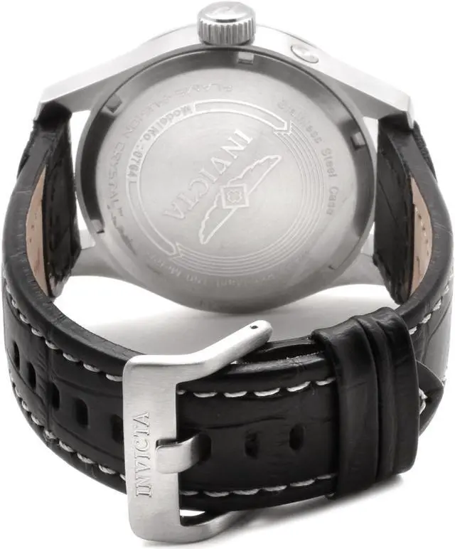 Alt view image 2 of 17 - Men's Invicta II Black Dial Black Calf Leather