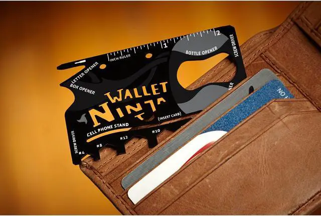 Alt view image 7 of 7 - Wallet Ninja 18 in 1 Multi-purpose Pocket Tool -  Credit Card Size