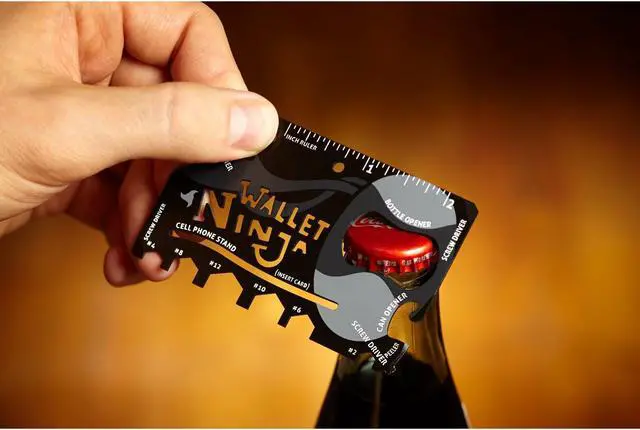 Alt view image 2 of 7 - Wallet Ninja 18 in 1 Multi-purpose Pocket Tool -  Credit Card Size