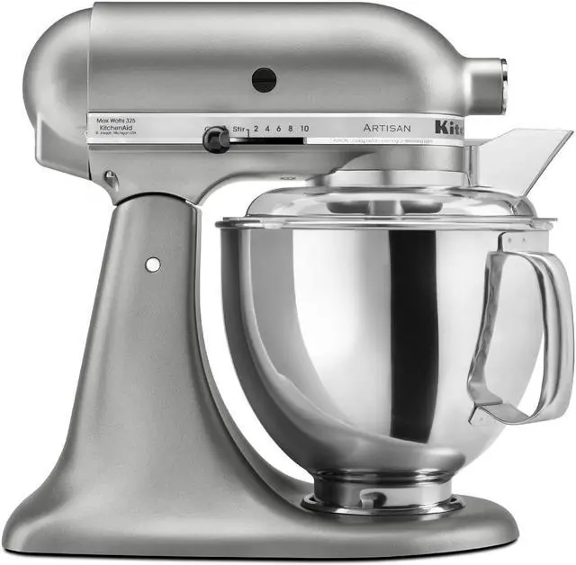 Main image of KitchenAid KSM150PSCU Artisan Series 5-Quart Tilt-Head Stand Mixer Contour Silver