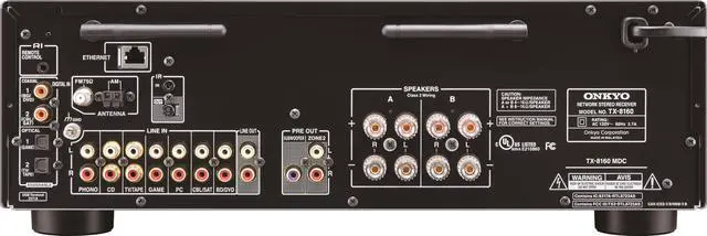 Alt view image 2 of 7 - Onkyo TX-8160 Network Stereo Receiver with Built-In Wi-Fi & Bluetooth