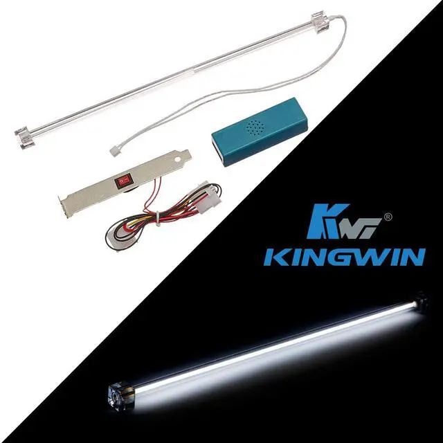 Alt view image 6 of 10 - Kingwin 12- Inch White Color Cold Cathode Light Kit, with Power Cable Harness, PCI On/Off Switch Panel, 12V Inverter, and Extra 4 Pin Power Connector