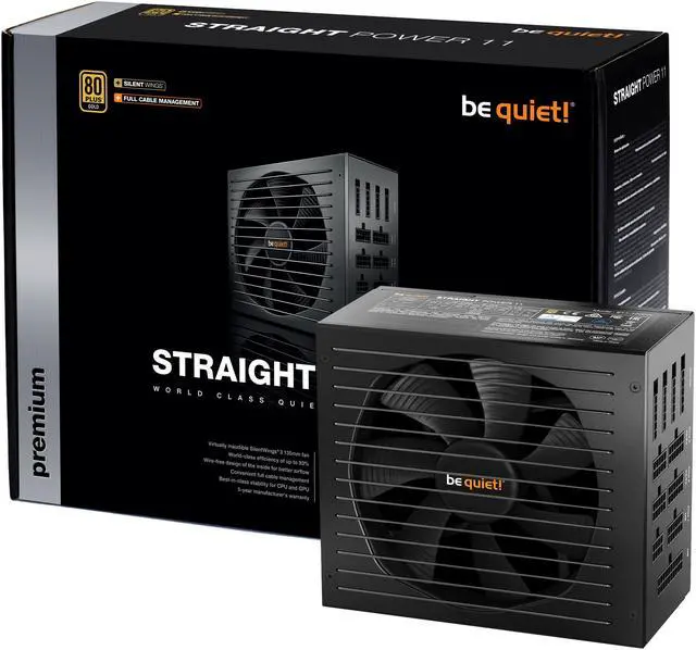 Alt view image 4 of 6 - be quiet! Straight Power 11 750W Fully Modular Power Supply 80 PLUS Gold