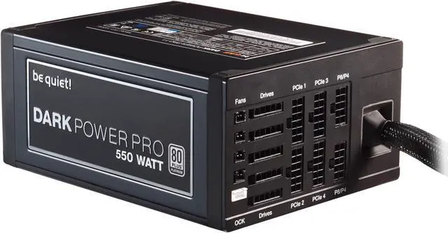 Alt view image 2 of 7 - be quiet! Dark Power Pro 11 550W 12V ATX Power Supply | 80 Plus Platinum Certified | Fully Modular Power Supply | Low-Noise | Silent Wings 3 Fan