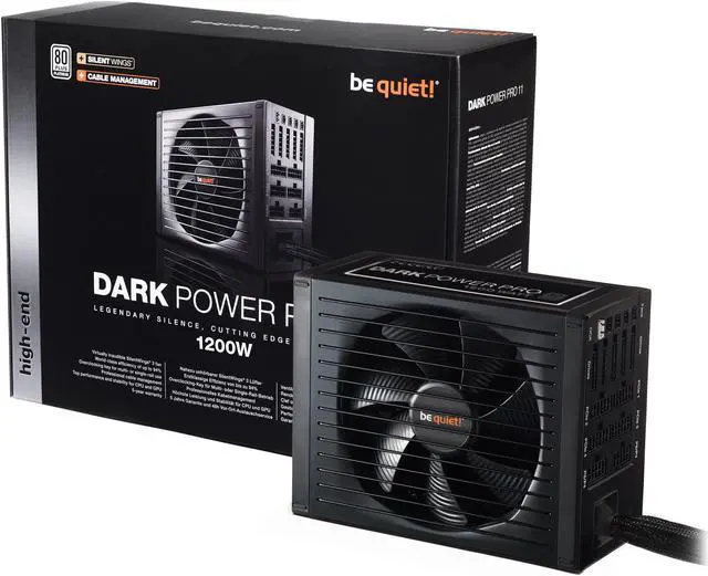 Alt view image 4 of 7 - be quiet! Dark Power Pro 11 1200W ATX 12V 80 Plus Platinum Modular Power Supply – Silent Wings 3 Fans