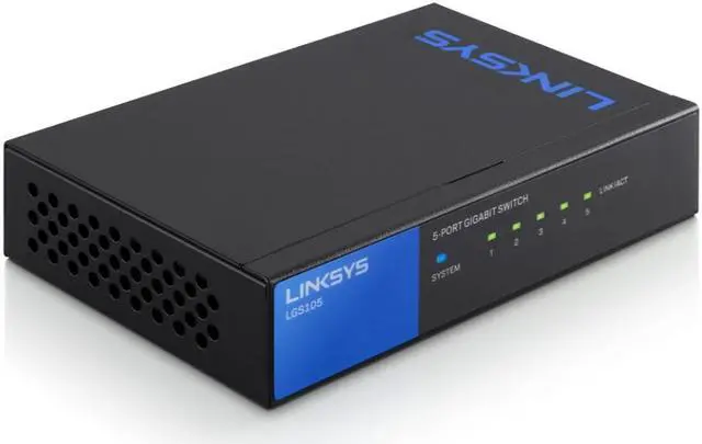 Alt view image 4 of 20 - LINKSYS LGS105 5-Port Business Desktop Gigabit Switch