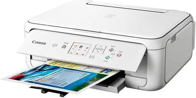 Alt view image 4 of 7 - Canon PIXMA TS5120 WH ESAT Approx. 13 ipm Black Print Speed 4800 x 1200 dpi Color Print Quality Bluetooth / USB / Wi-Fi InkJet MFC / All-In-One Color Inkjet Printer