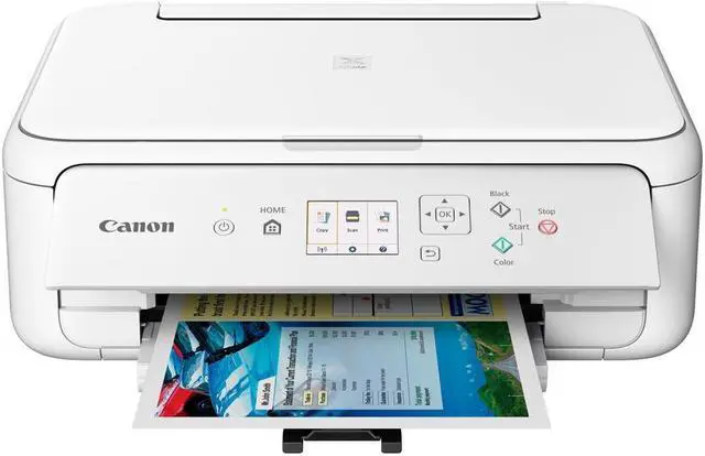 Alt view image 2 of 7 - Canon PIXMA TS5120 WH ESAT Approx. 13 ipm Black Print Speed 4800 x 1200 dpi Color Print Quality Bluetooth / USB / Wi-Fi InkJet MFC / All-In-One Color Inkjet Printer