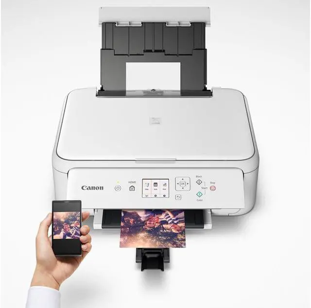 Alt view image 7 of 7 - Canon PIXMA TS5120 WH ESAT Approx. 13 ipm Black Print Speed 4800 x 1200 dpi Color Print Quality Bluetooth / USB / Wi-Fi InkJet MFC / All-In-One Color Inkjet Printer