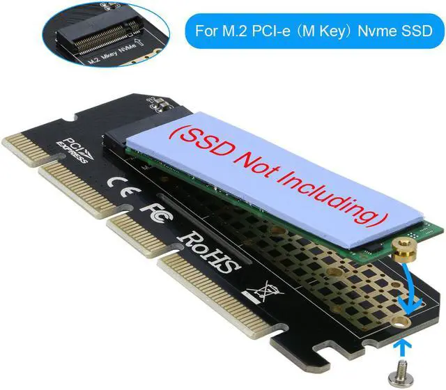 Alt view image 4 of 7 - PCIe M.2 NGFF NVMe AHCI SSD to PCIE 4x 8x 16x Adapter Card for M Key 2230 2242 2260 2280 mm Size PCIe M.2 SSD Full Speed like Samsung XP941, SM951(NVMe), 950, PM961, 960EVO, SM961, PM951, 960EVO.