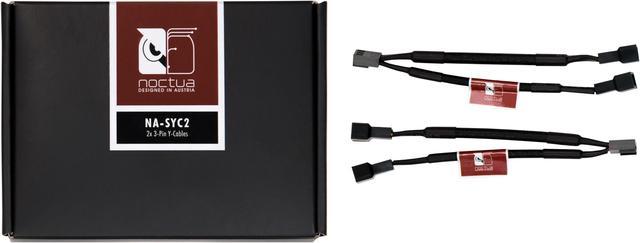 Noctua NA-SYC2, 3 Y-Cables for PC Fans (Black) Internal Cables Newegg.com
