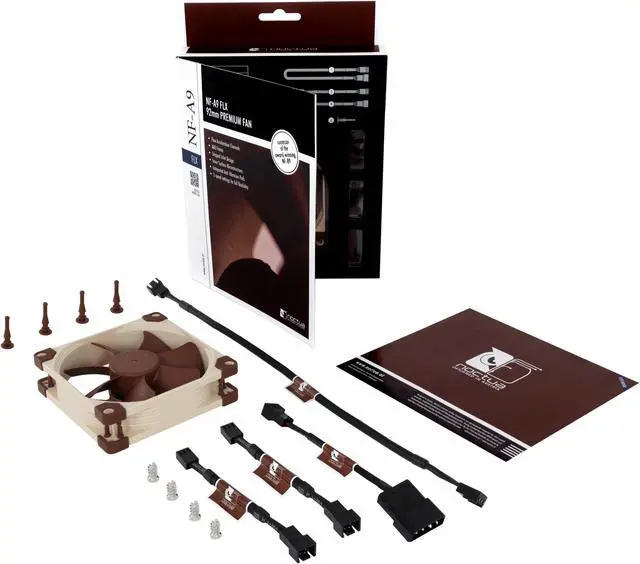 Alt view image 5 of 7 - Noctua NF-A9 FLX, Premium Quiet Fan, 3-Pin (92mm, Brown)