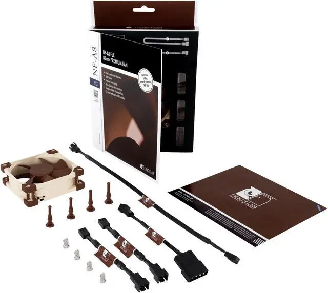 Alt view image 5 of 7 - Noctua NF-A8 FLX, Premium Quiet Fan, 3-Pin (80mm, Brown)
