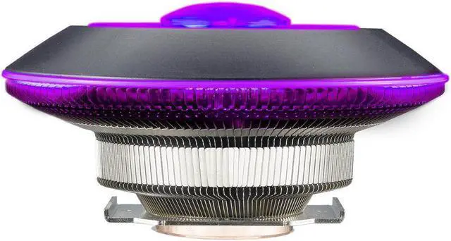 Alt view image 2 of 20 - Cooler Master MasterAir G100M RGB Top Down Low Profile Mini ITX CPU Air Cooler, Copper Heat Column Base, Aluminum Fins, 92mm RGB Ring Fan, RGB Lighting for AMD Ryzen/Intel LGA1200/1151