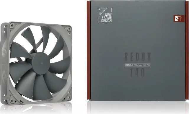 Alt view image 5 of 7 - Noctua NF-P14s redux-1500 PWM, High Performance Cooling Fan, 4-Pin, 1500 RPM (140mm, Grey)