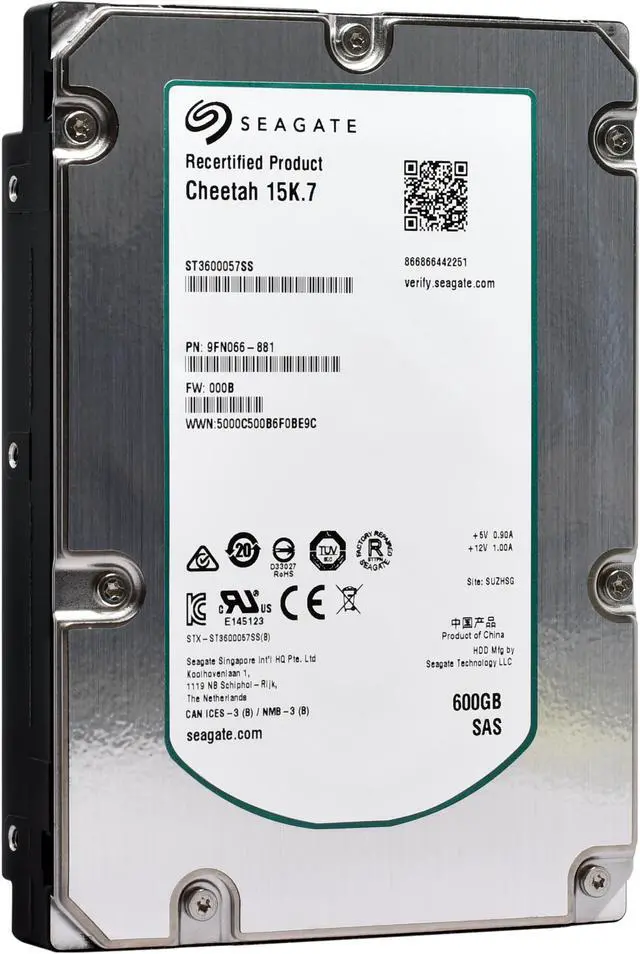 Main image of Seagate Cheetah 15K.7 HDD ST3600057SS 600GB 15kRPM SAS 6Gb/s Interface 3.5-Inch Internal Enterprise Hard Disk Drive