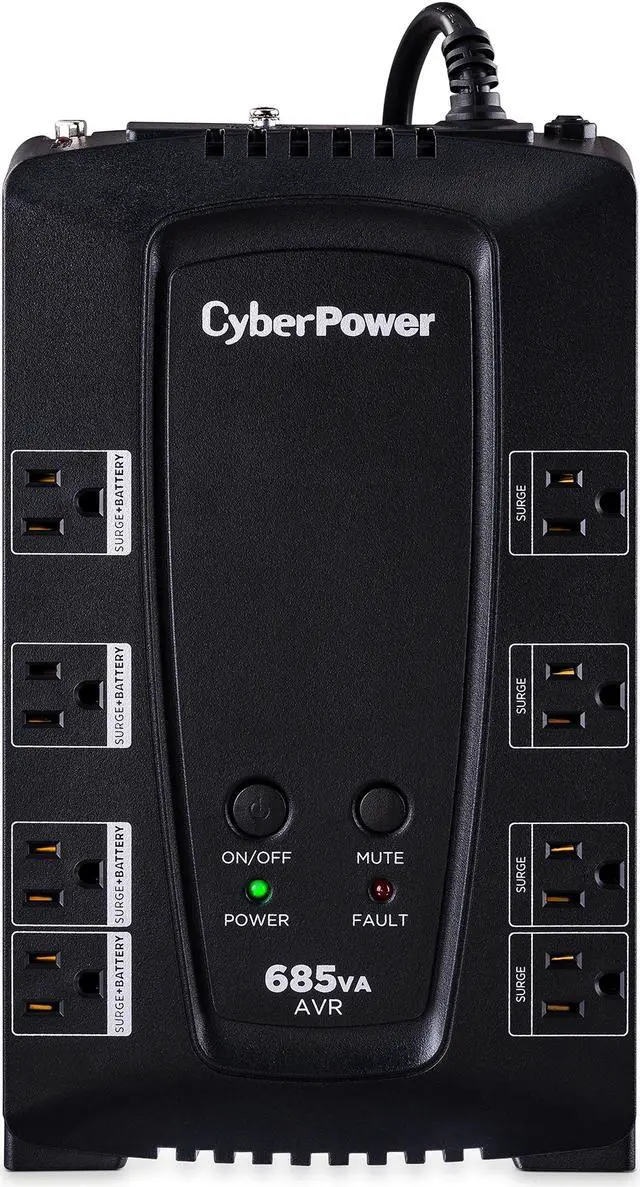 Main image of CyberPower CP685AVRG AVR UPS Systems - 685VA/390W, 120 VAC, NEMA 5-15P, Compact, 8 Outlets, PowerPanel® Personal