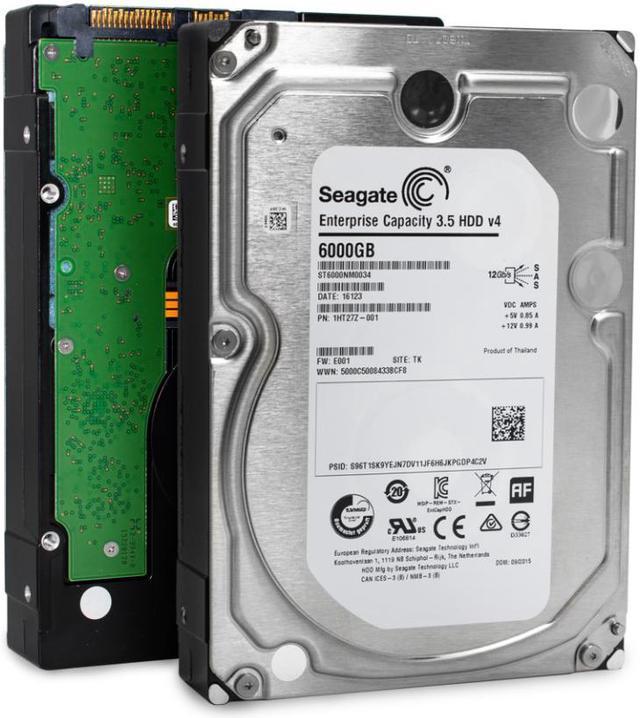 Seagate Enterprise Capacity 3.5 HDD | ST6000NM0034 | 6TB 7200RPM | Dual SAS  12Gb/s Interface | 512e | 128MB Cache 3.5-Inch | Internal Hard Drive for