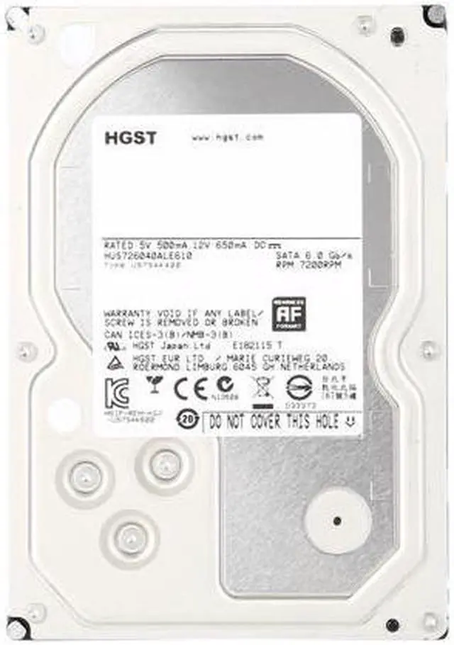 Alt view image 2 of 7 - HGST Ultrastar 7K6000 HUS726040ALE610 (0F23005) 4TB 7200 RPM 128MB Cache SATA 6.0Gb/s 3.5" Enterprise Hard Drive Bare Drive