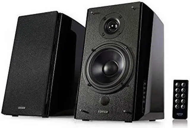 Alt view image 10 of 18 - Edifier R2000DB Powered Bluetooth Bookshelf Speakers - Near-Field Studio Monitors - Optical Input - 5 inch Subwoofer - 120 Watts RMS - Black