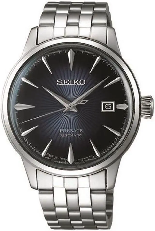 Alt view image 3 of 8 - Seiko Presage Mens Stainless Steel Blue Dial Automatic Watch SRPB41