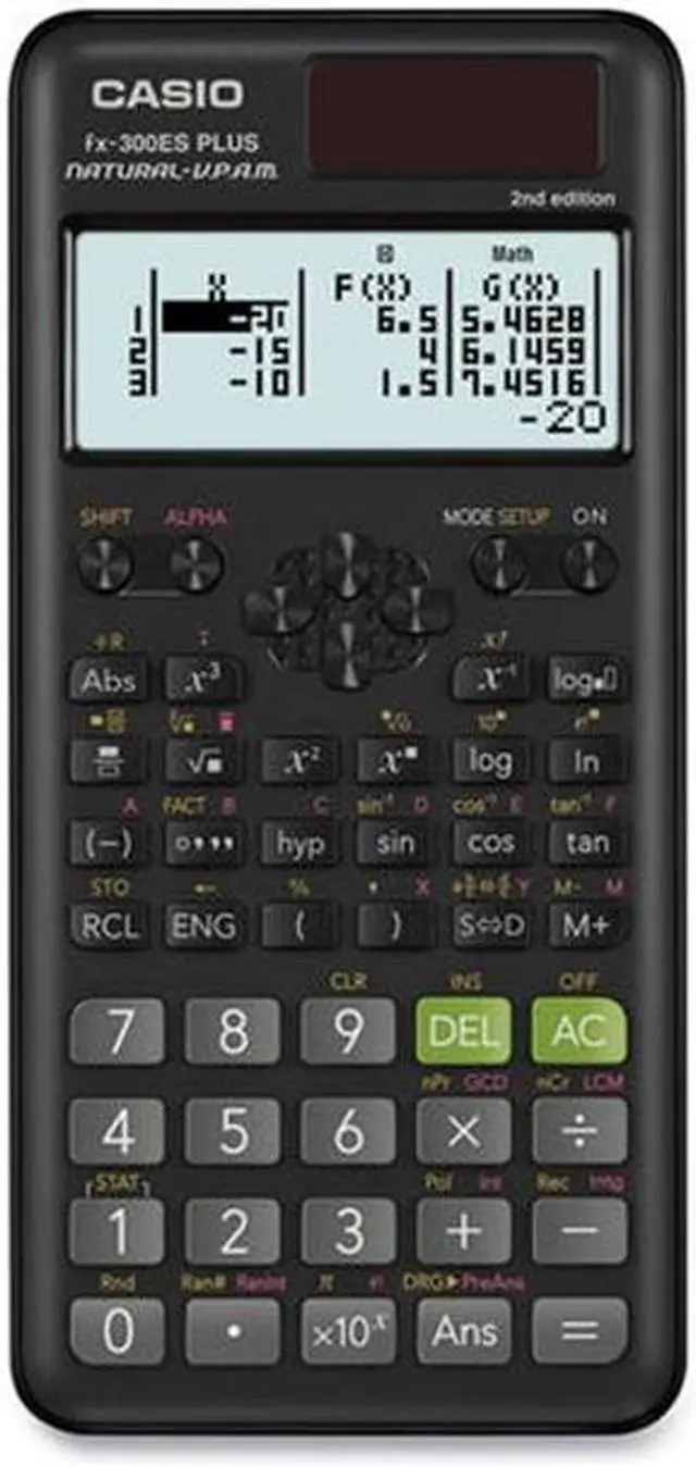 Alt view image 6 of 16 - FX-300ES Plus 2nd Edition Scientific Calculator, 16-Digit LCD, Black FX300ESPLS2