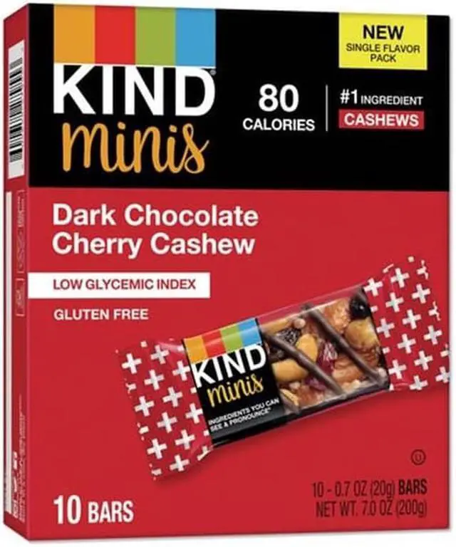 Alt view image 2 of 9 - Minis, Dark Chocolate Cherry Cashew, 0.7 oz, 10/Pack 27962