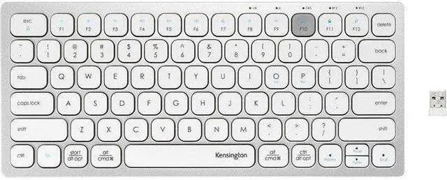 Alt view image 10 of 20 - Kensington K75504US Silver 2.4 GHz + Bluetooth Compact Keyboard