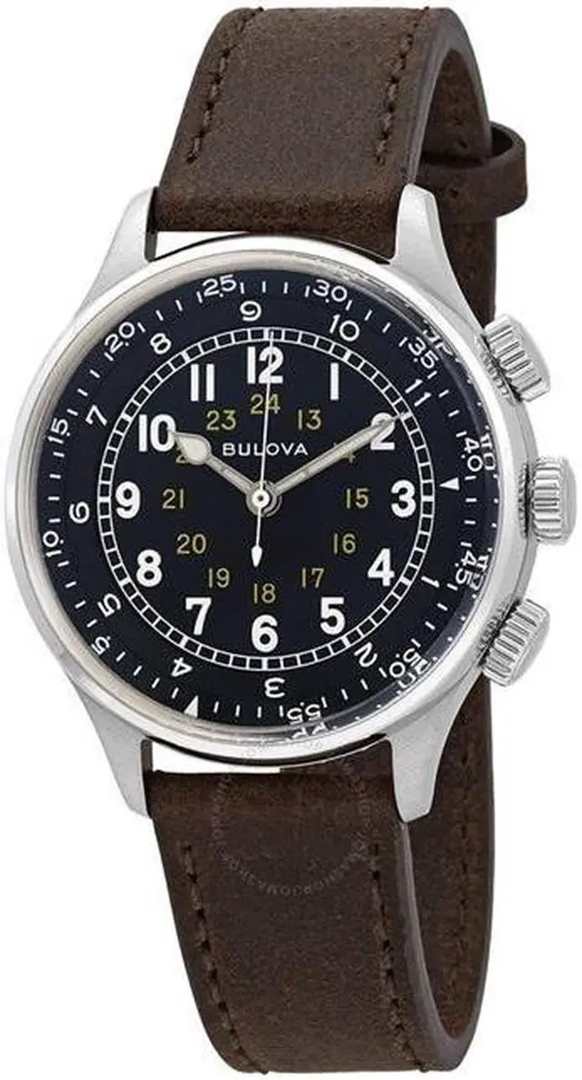 Alt view image 6 of 15 - Bulova 96A245 A-15 Pilot Watch