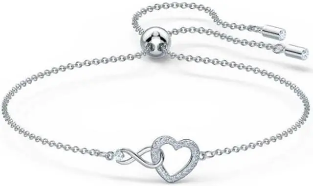 Alt view image 2 of 4 - Swarovski Swarovski Infinity Heart Bracelet - White - Rhodium Plated