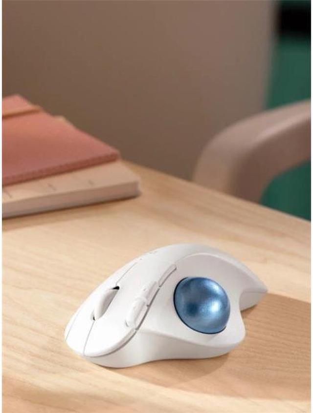 Alt view image 10 of 20 - Logitech ERGO M575 Wireless Trackball Mouse - Easy thumb control, precision and smooth tracking, ergonomic comfort design, for Windows, PC and Mac with Bluetooth and USB capabilities - Off White