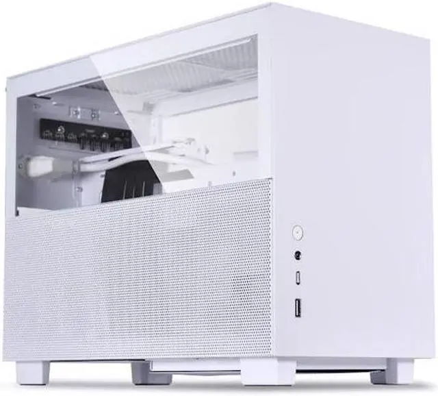Alt view image 9 of 10 - LIAN LI Q58 White Color SPCC / Aluminum / Tempered Glass Mini Tower Computer Case , PCI3.0 Riser Card Cable Included ---Q58W3
