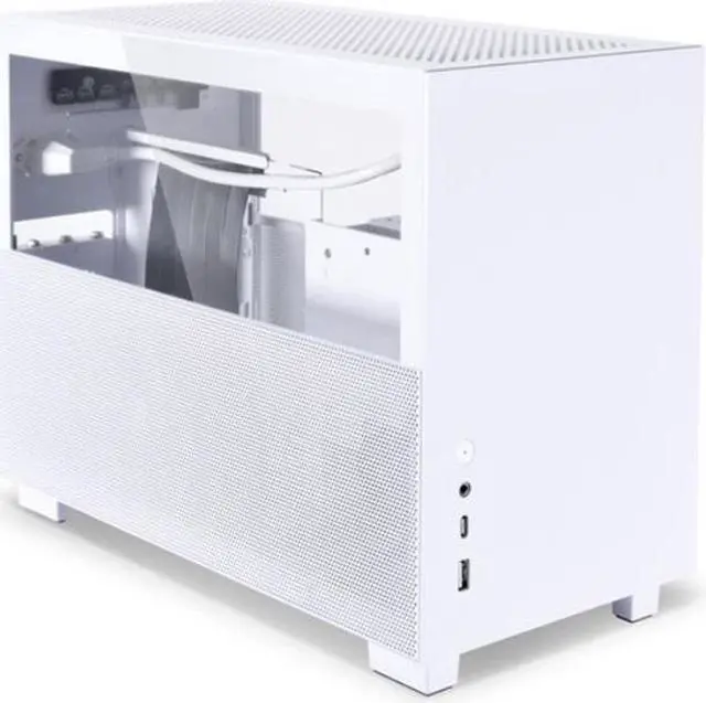 Alt view image 9 of 13 - LIAN LI Q58 White Color  SPCC / Aluminum / Tempered Glass  Mini Tower Computer Case , PCI4.0 Riser Card Cable Included ---Q58W4