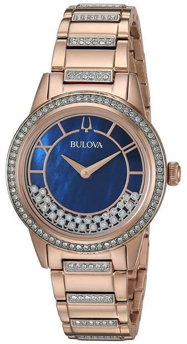 Alt view image 20 of 20 - Bulova Ladies TurnStyle Rose Gold Plated Stainless Steel Quartz Watch 98L247