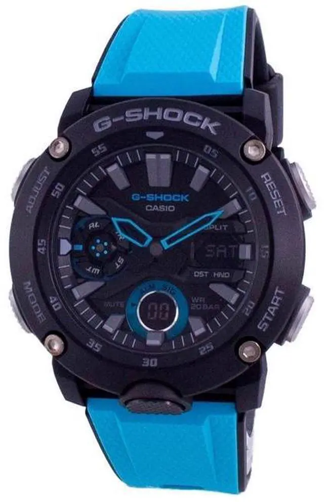 Alt view image 2 of 8 - Casio Ga2000-1A2 G-Shock Men'S Watch Blue/Black 51.2Mm Carbon/Resin